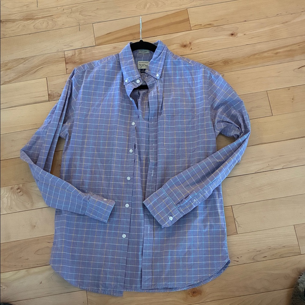 J. Crew Purple and Blue Plaid Shirt
